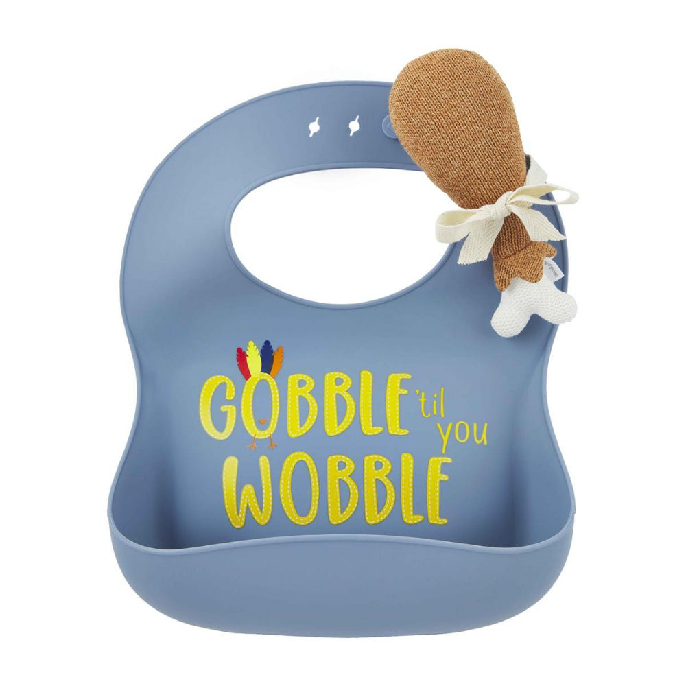 Mud Pie Thanksgiving Bib & Rattle Sets