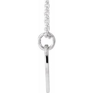 Sterling Silver Script Initial S 16-18" Necklace  88227:312:P