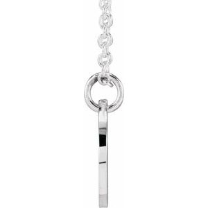 Sterling Silver Script Initial D 16-18" Necklace  88227:123:P