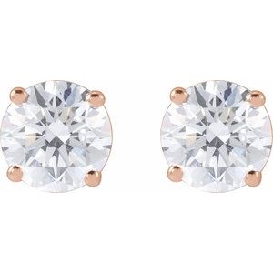 14K Rose 1 1/2 CTW Natural Diamond Stud Earrings 1874:70079:P