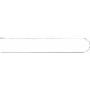 10K White 1 mm Cable 16" Chain CH1252:132:P