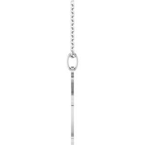 Sterling Silver Cross 18" Necklace R50069:102:P
