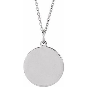 Sterling Silver Engravable Basketball 16-18" Necklace 88793:116:P