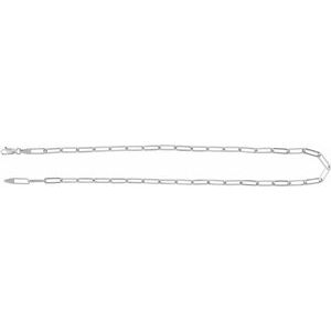 Sterling Silver 3.85 mm Paperclip-Style 16" Chain CH1095:613:P