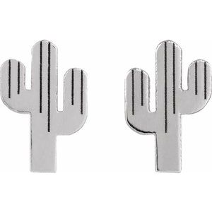 Sterling Silver Right Cactus Earring 88656:108:P