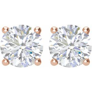 14K Rose 4 CTW Lab-Grown Diamond Stud Earrings 1874:LG6013:P