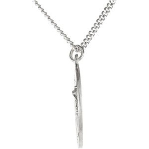 Sterling Silver St. Michael Medal 18" Necklace R5052:129618:P