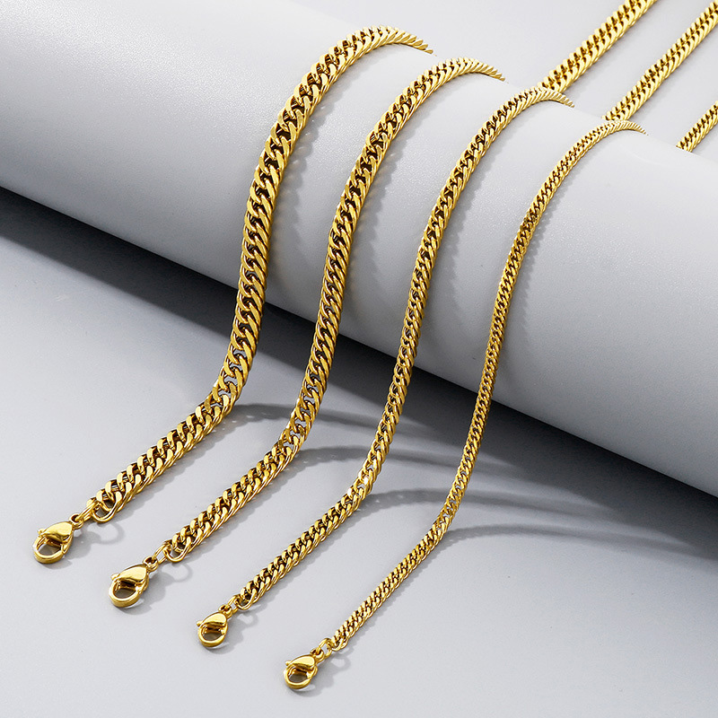 Helloice 2.5/3.5/4.5/5.5/6/7/8/9/10/13mm Cuban Bracelet in Gold