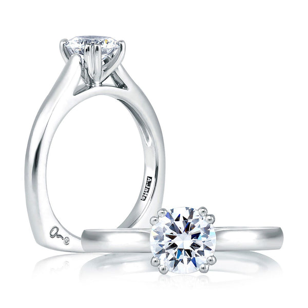 A.Jaffe Engagement Rings Classic Double Prong Solitaire Engagement Ring MES166/00