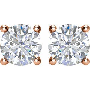14K Rose 1/3 CTW Natural Diamond Stud Earrings 1874:70082:P
