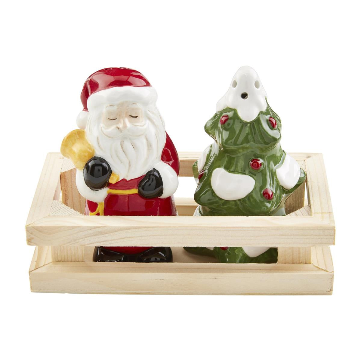 Mud Pie Santa & Tree Salt & Pepper Set