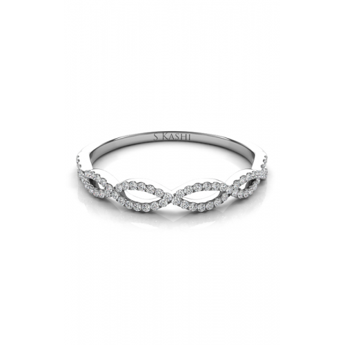 S Kashi & Sons Criss Cross Wedding Band EN7325-BWG