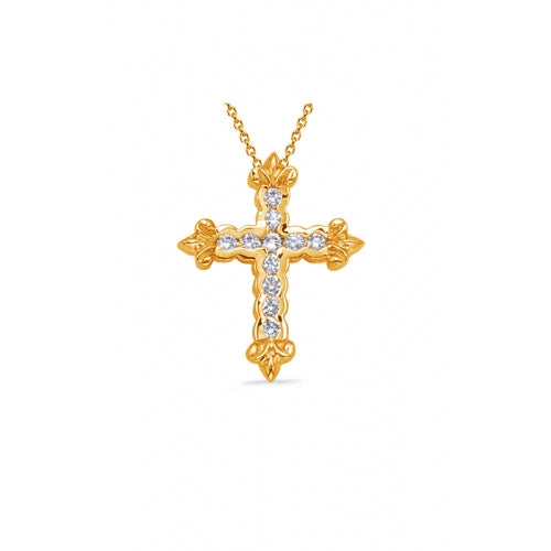 S Kashi & Sons Crosses Pendant P2314YG
