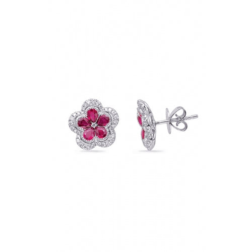 S. Kashi & Sons Ruby Earrings E8107-RWG