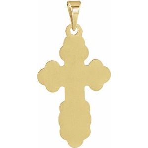 14K Yellow 12x8 mm Orthodox Cross Pendant R4062:63180:P