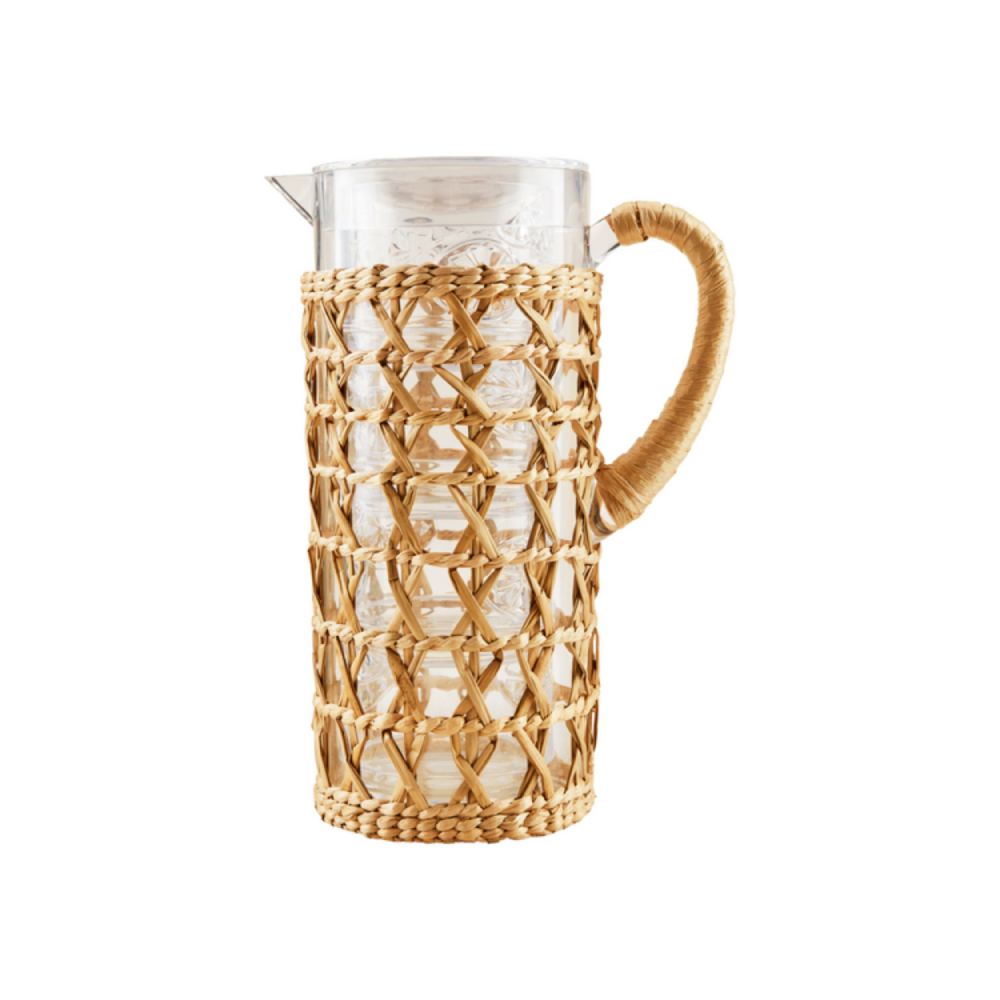 Mud Pie Woven Acrylic Pitcher Set - 5-Piece Set