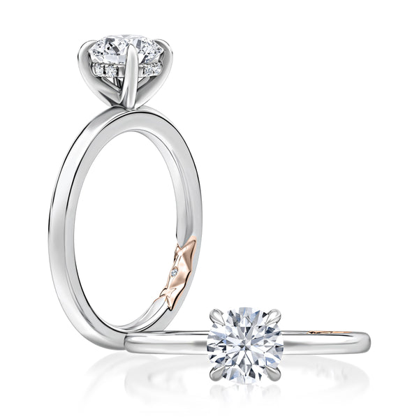 A.Jaffe Engagement Rings Classic Solitaire Round Center Diamond Engagment Ring MECRD2877BL/209