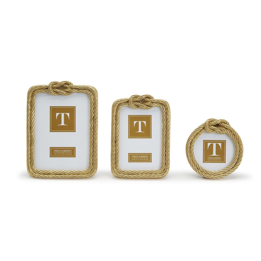 Two's Company Golden Threads Top Knot Rope Frame
