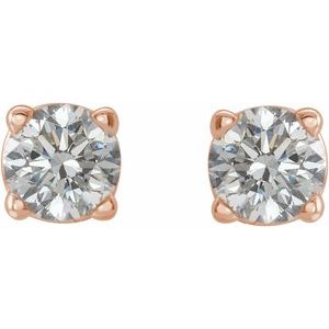 14K Rose 1/4 CTW Natural Diamond Stud Earrings 1874:70081:P