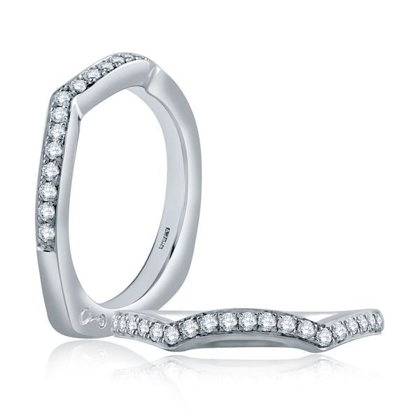 A.Jaffe Wedding Bands Uniquely Contoured Signature Shank™ Wedding Band MRS463/25