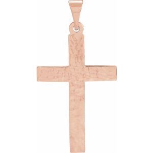 14K Rose Cross Pendant R41279:1009:P