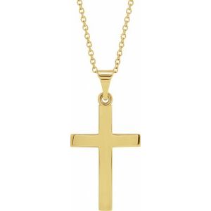 Sterling Silver Cross 18" Necklace R41279:3054194:P