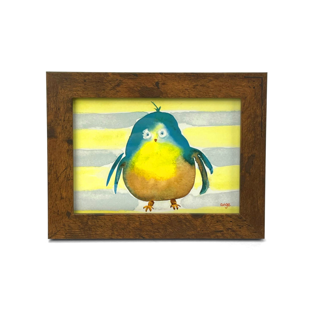 Artwork for Animals Angelica Goodwin Original Turquoise & Brown Bird Watercolor Print