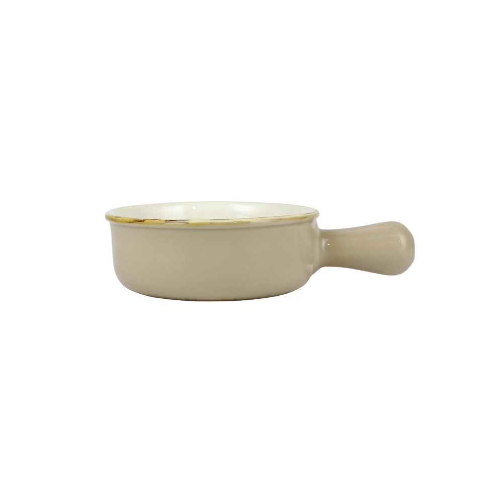 Vietri Italian Small Round Baker with Large Handle