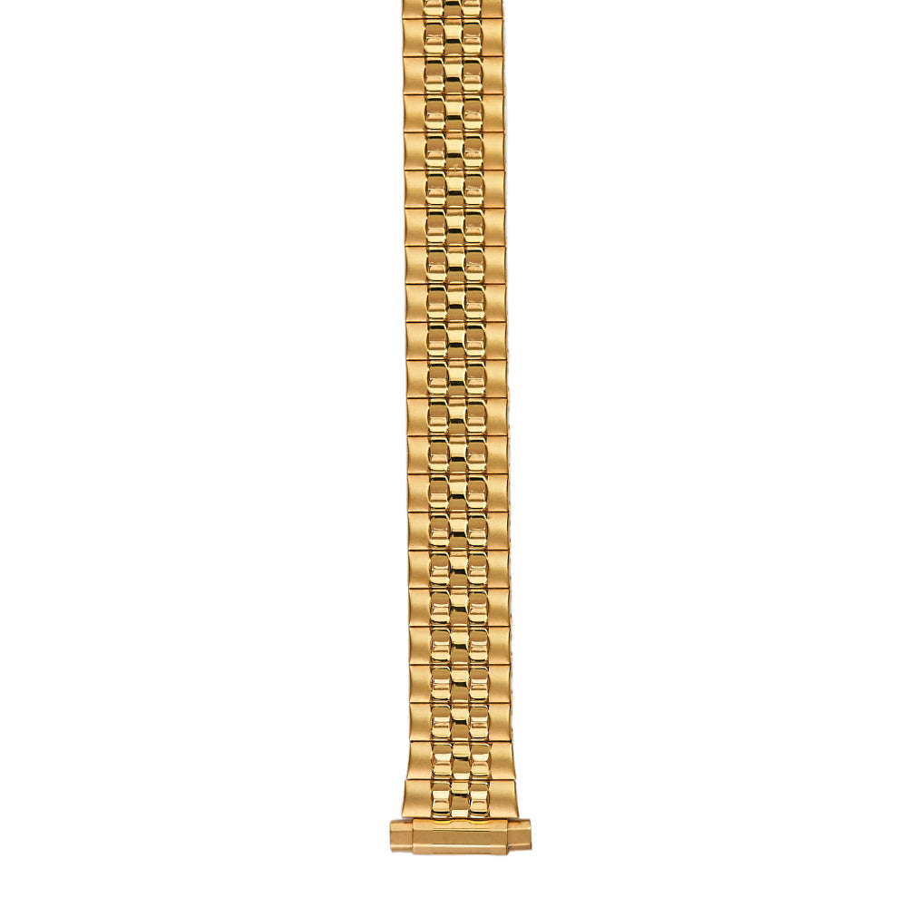 10-14mm Stainless Steel Gold-Tone Expansion Watch Band - 11mm Width