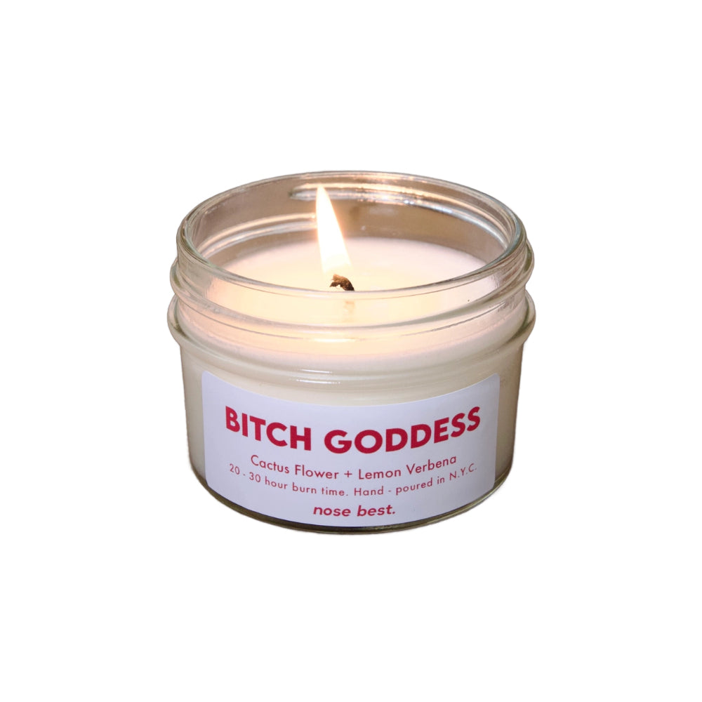 Bitch Goddess 4oz Soy Candle-Cactus Flower & Lemon Verbena