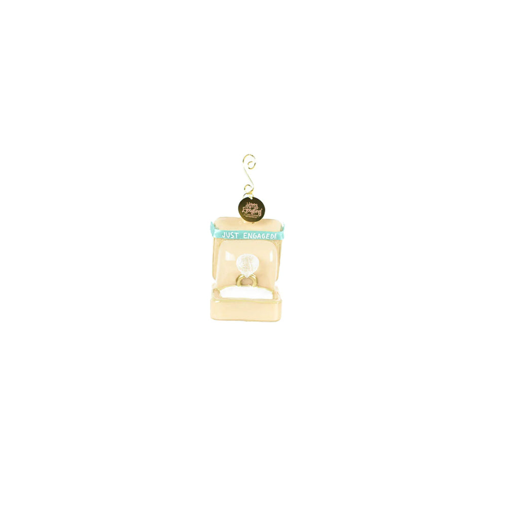 Happy Everything THE Ring Box Glass Shaped Ornament