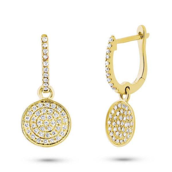 Shy Creation 0.24Ct Diamond Pave Circle Earring SC22003913