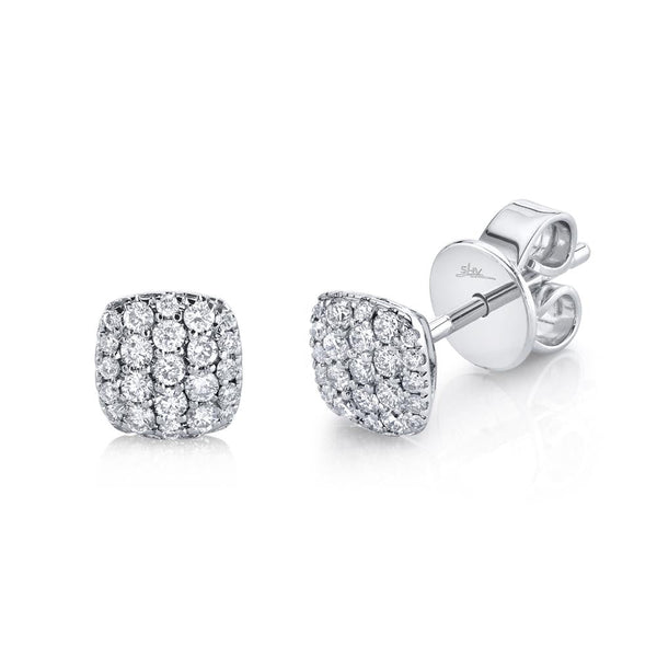 Shy Creation 0.24Ct Diamond Pave Stud Earring SC22004414
