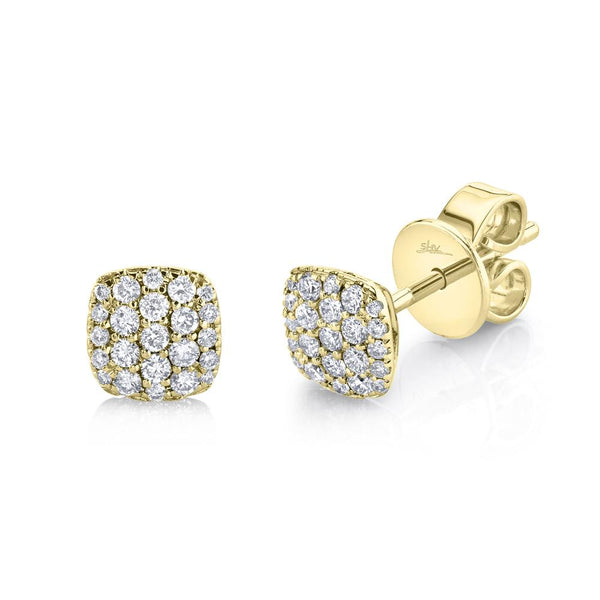 Shy Creation 0.24Ct Diamond Pave Stud Earring SC22004415