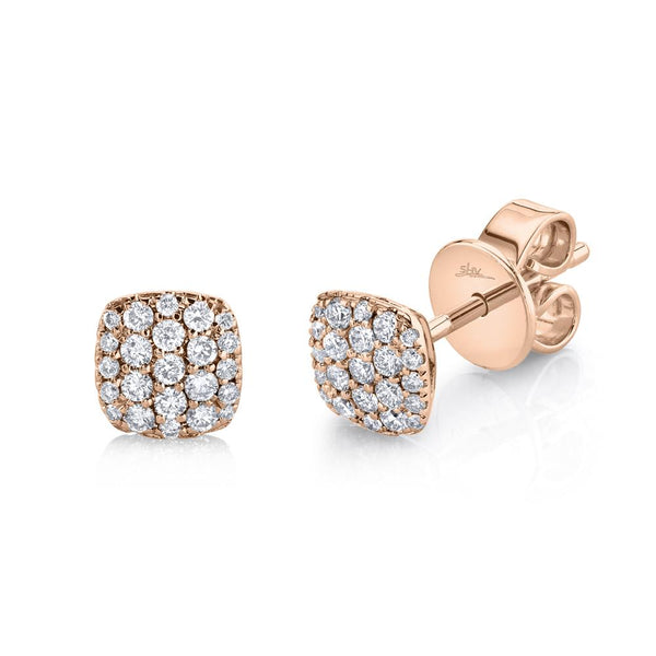 Shy Creation 0.24Ct Diamond Pave Stud Earring SC22004416