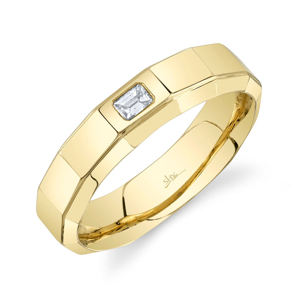 Shy Creation 0.19Ct Diamond Emerald Men'S Band SC22008575