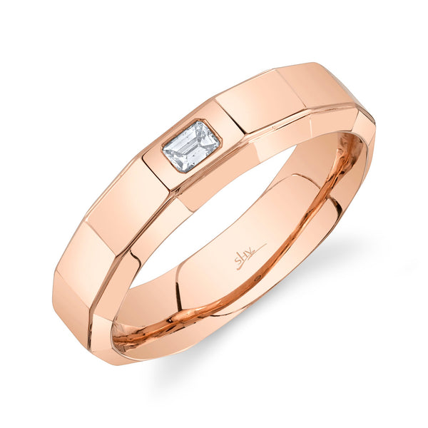 Shy Creation 0.19Ct Diamond Emerald Men'S Band SC22008576