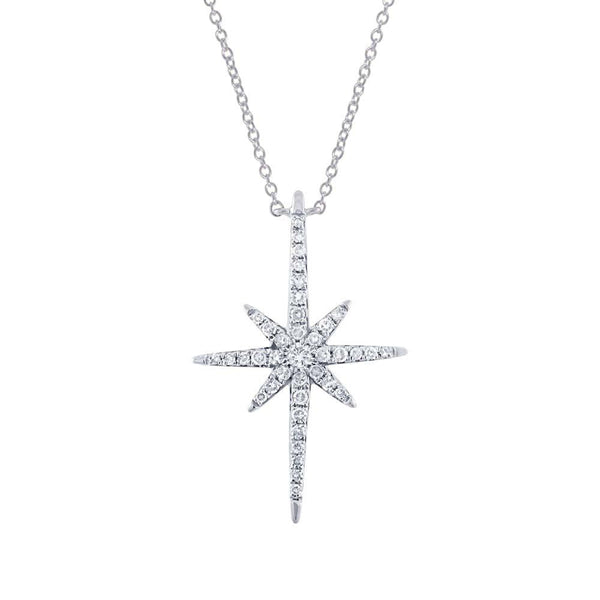 Shy Creation 0.24Ct Diamond North Star Necklace SC36213202