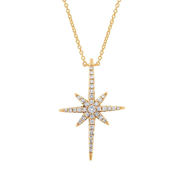 Shy Creation 0.24Ct Diamond North Star Necklace SC36213203