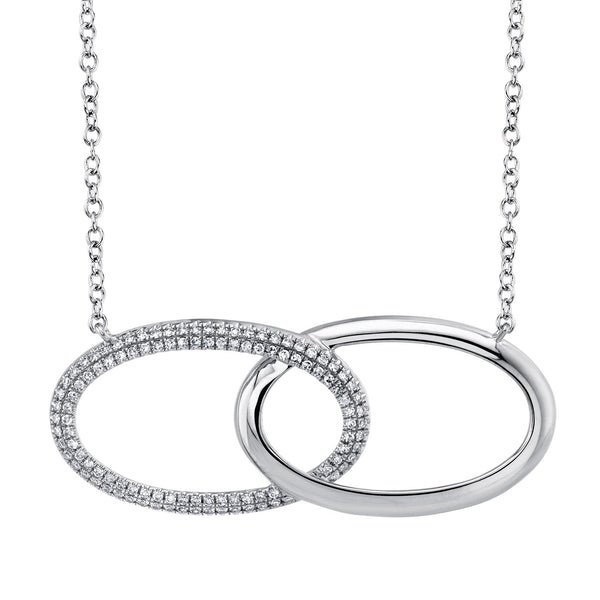 Shy Creation 0.24Ct Diamond Oval Necklace SC55021244