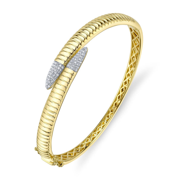 Shy Creation 0.24Ct Diamond Ribbed Bangle SC55026048RDZS