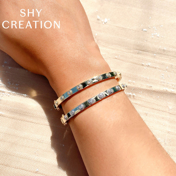 Shy Creation 0.24Ct Diamond Bezel Bangle SC55023907ZS