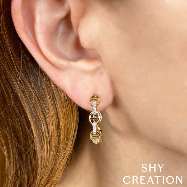 Shy Creation 0.24Ct Diamond Hoop Earring SC55024126D1.00
