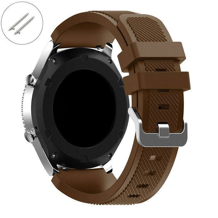 Armani Exchange Compatible Brown Rubber Silicone Replacement Watch Band Strap Quick Release Pins #4047