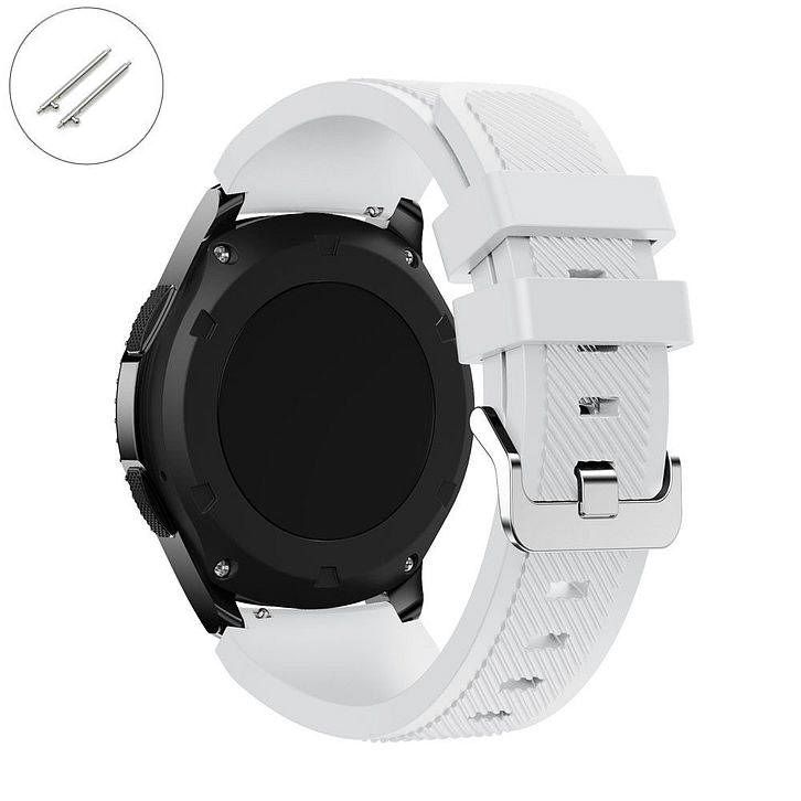 Armitron Compatible White Rubber Silicone Replacement Watch Band Strap Quick Release Pins #4042