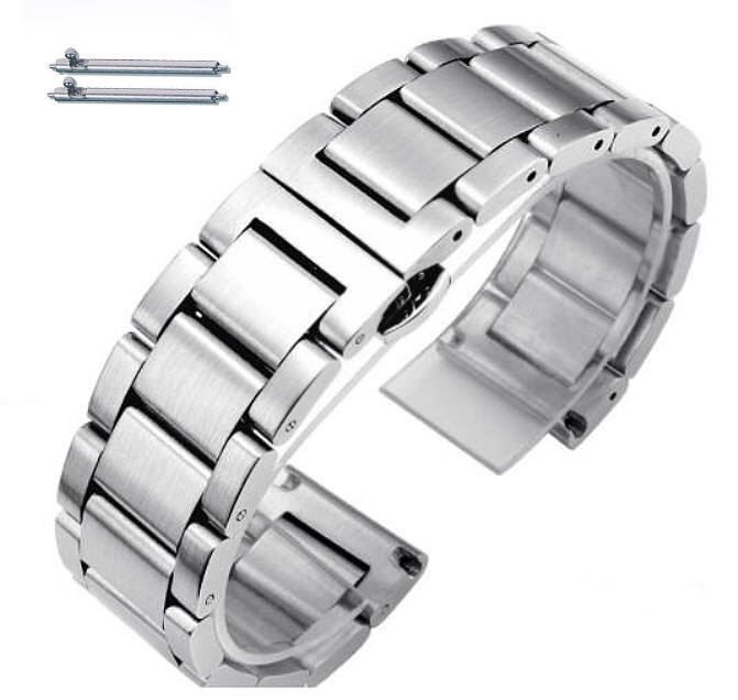 Baume & Mercier Compatible Stainless Steel Brushed Metal Replacement Watch Band Strap Butterfly Clasp #5071