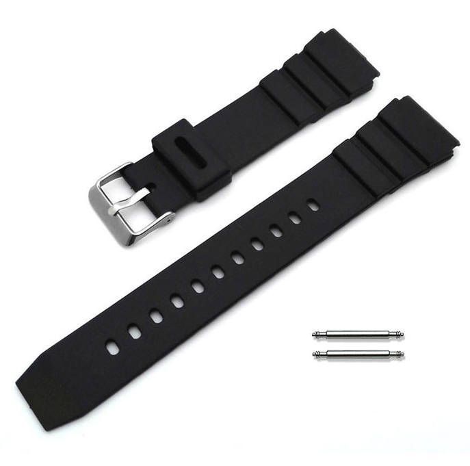 Diesel Compatible Black Rubber Silicone Diver's Style Replacement Watch Band Strap SS Buckle #4031