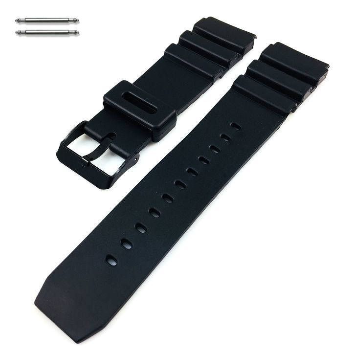 Diesel Compatible Black Rubber Silicone Diver's Style Replacement Watch Band Strap SS Buckle #4032