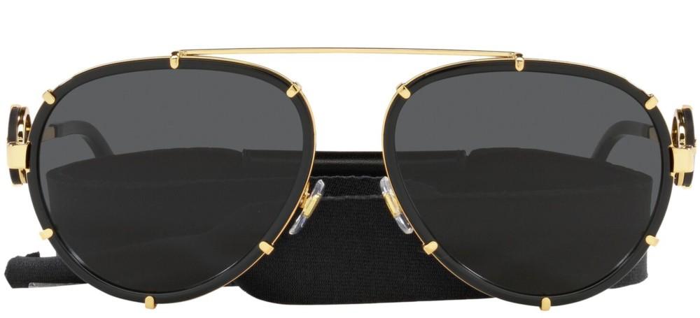 VINTAGE ICON VE 2232 Black Pilot Sunglasses