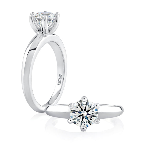 A.Jaffe Engagement Rings Classic 6 Prong Solitaire Engagement Ring ME1560/100